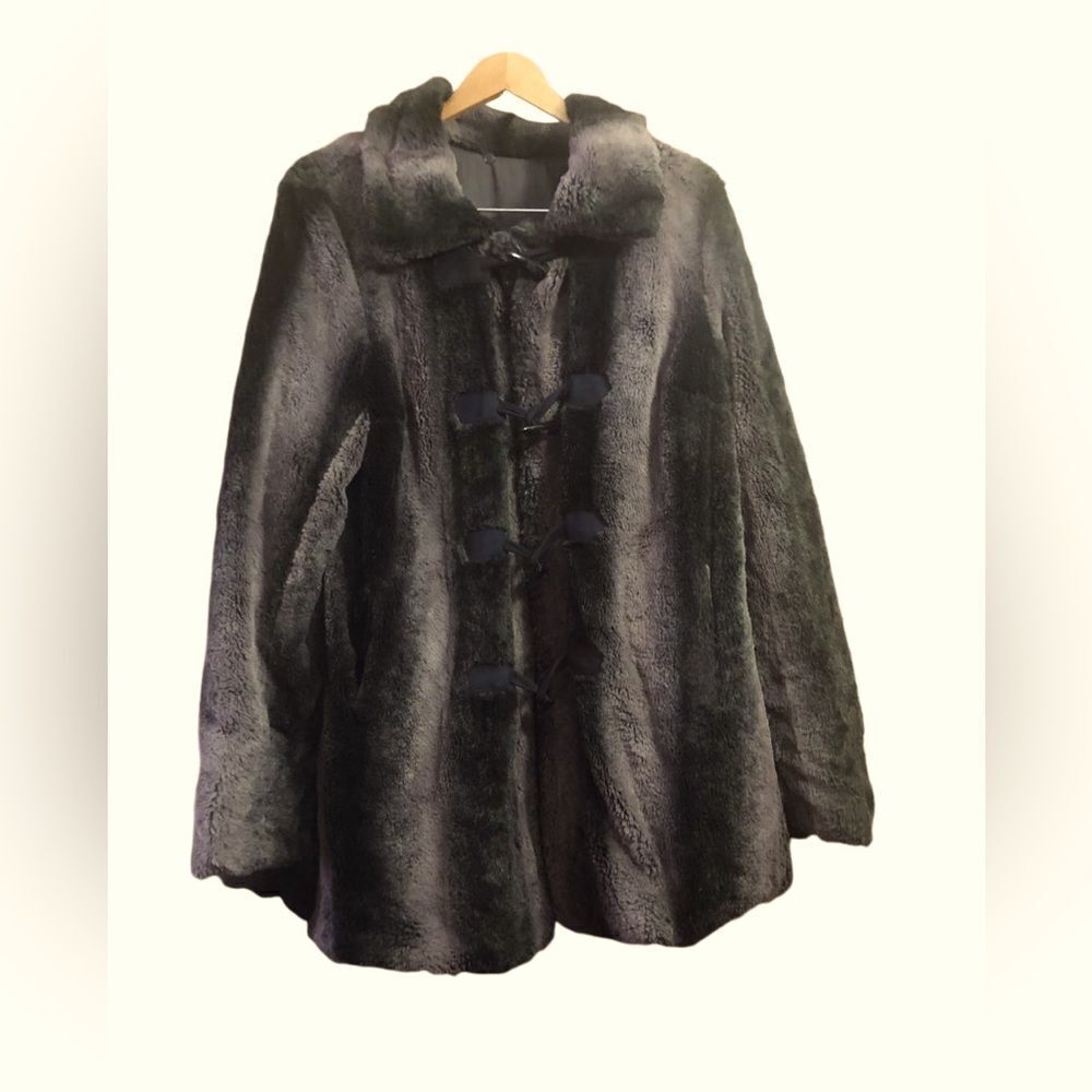 Vintage Reversible Dennis by Dennis Basso Women’s Faux Fur Coat Gray Size XL